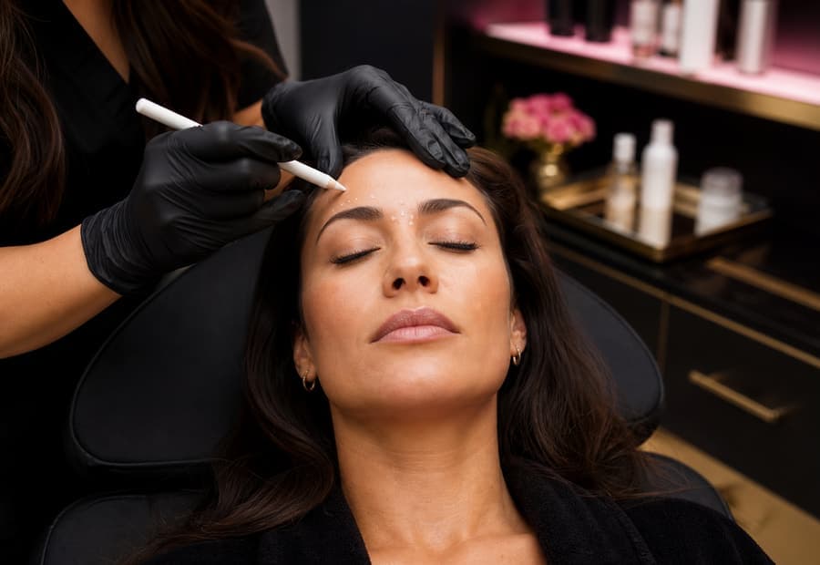 Anti-wrinkle treatment editorial photo